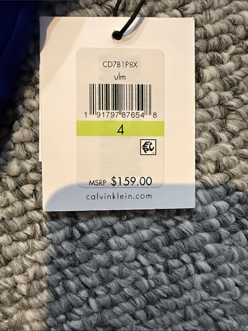 Calvin Klein Beaded Halter Neck Royal Blue NWT Size 4 - Picture 2 of 6